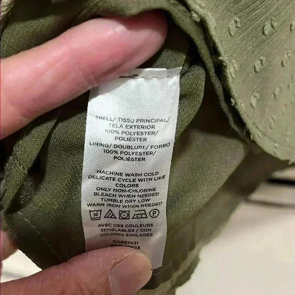 LOFT Women's Olive Green Blouse - Picture 4 of 6